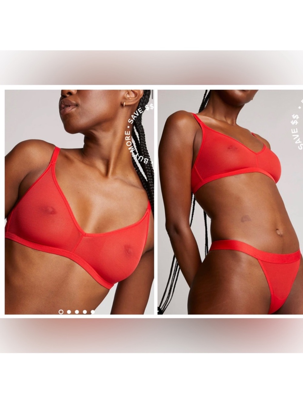 Negative Underwear Sieve Non-Wire Bra Size 4